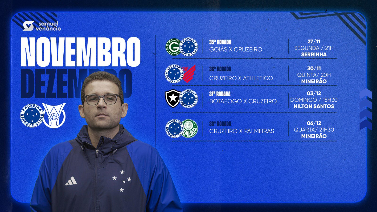 sᴀᴍᴜᴇʟ ᴠᴇɴᴀ̂ɴᴄɪo ™ on X: Jogos do Cruzeiro no mês de julho   / X