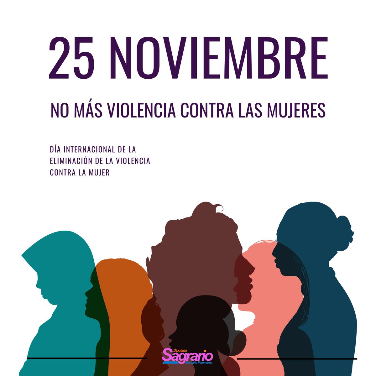 Hoy #25denoviembre se conmemora el Día Internacional de la No Violencia contra la Mujer, seamos todas y todos parte del cambio que el mundo necesita para que las mujeres podamos vivir una vida libre de todo tipo de violencia y plena en derechos.
 #DiaContralaViolenciadeGenero