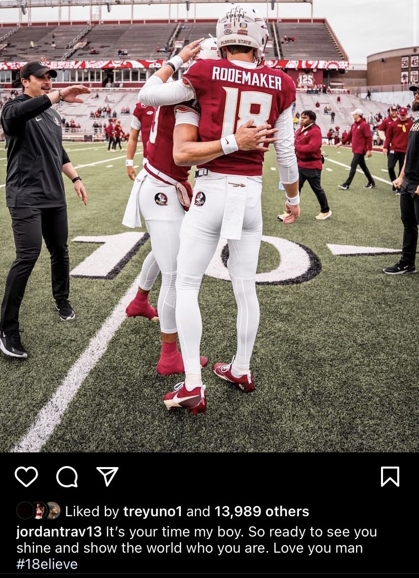 Jordan Travis with a message to Tate Rodemaker