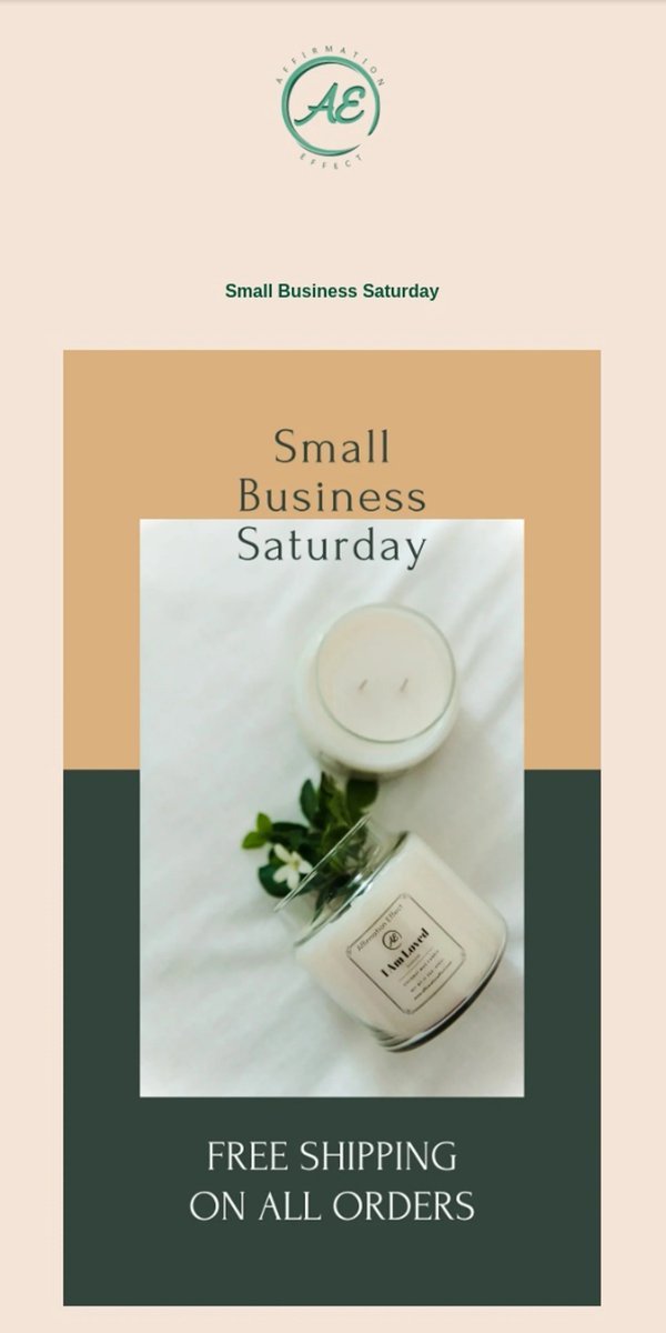 Affirm_Effect's tweet photo. 🛍️ Dive into Small Business Saturday with Affirmation Effect! 🌟 Shop consciously, support small, and discover meaningful gifts that resonate with positivity. Let's celebrate together! #ShopSmall #AffirmationEffect #SmallBusinessSaturday 
https://t.co/65yAtAFPrN https://t.co/THBXwlfFpc