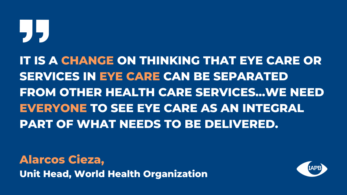 IAPB1's tweet photo. Integration of eye care in national health services, including primary health care, is essential to ensure that the eye health needs of everyone, everywhere, are met.

🛑 Prevention
🔍 Detection
👓 Treatment
❇️ Rehabilitation

https://t.co/V2c0pxV4Oy

#2030InSight @AlarcosC @WHO https://t.co/AsogWnQIw9