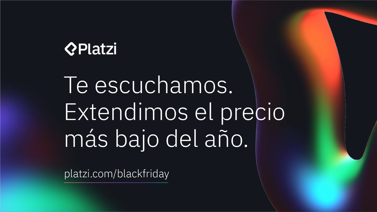 ¡Escuchamos a nuestra comunidad! 

Nos pidieron unos días más de precio especial y lo haremos.  

EXTENDEMOS NUESTRO BLACK FRIDAY  hasta el 30 de noviembre 📌

Aprovéchalo y no lo dejes pasar.