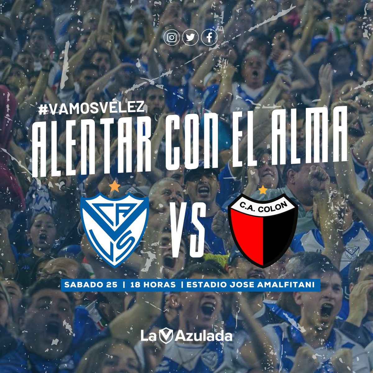 🙌 Hoy más que nunca todos unidos por la misma pasión! Vamos todos juntos por el fortín! 

ALENTAR CON EL ALMA 💙
#VAMOSVELEZ #VAMOSFORTIN