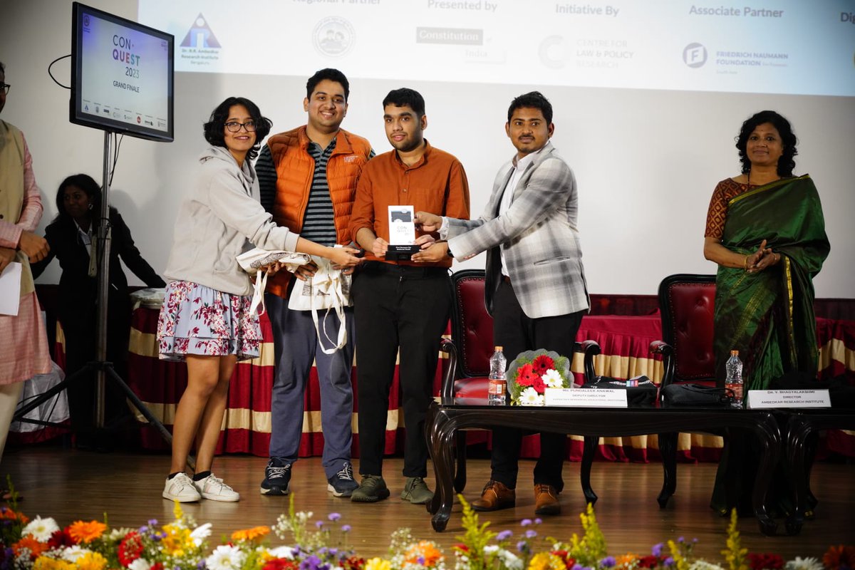 Constitution quiz held at MSRIT conducted by center for law &amp; policy research.