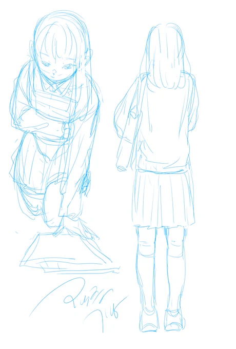 女の子落書き 