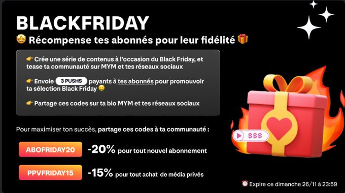 Coucou X ! Vous avez un nouveau code promo #mym valable jusqu'&agrave; demain ! Profitez en ! https://t.co/Gs5XUM4PgV<a href="/tag/mym"class="tags">#mym</a>