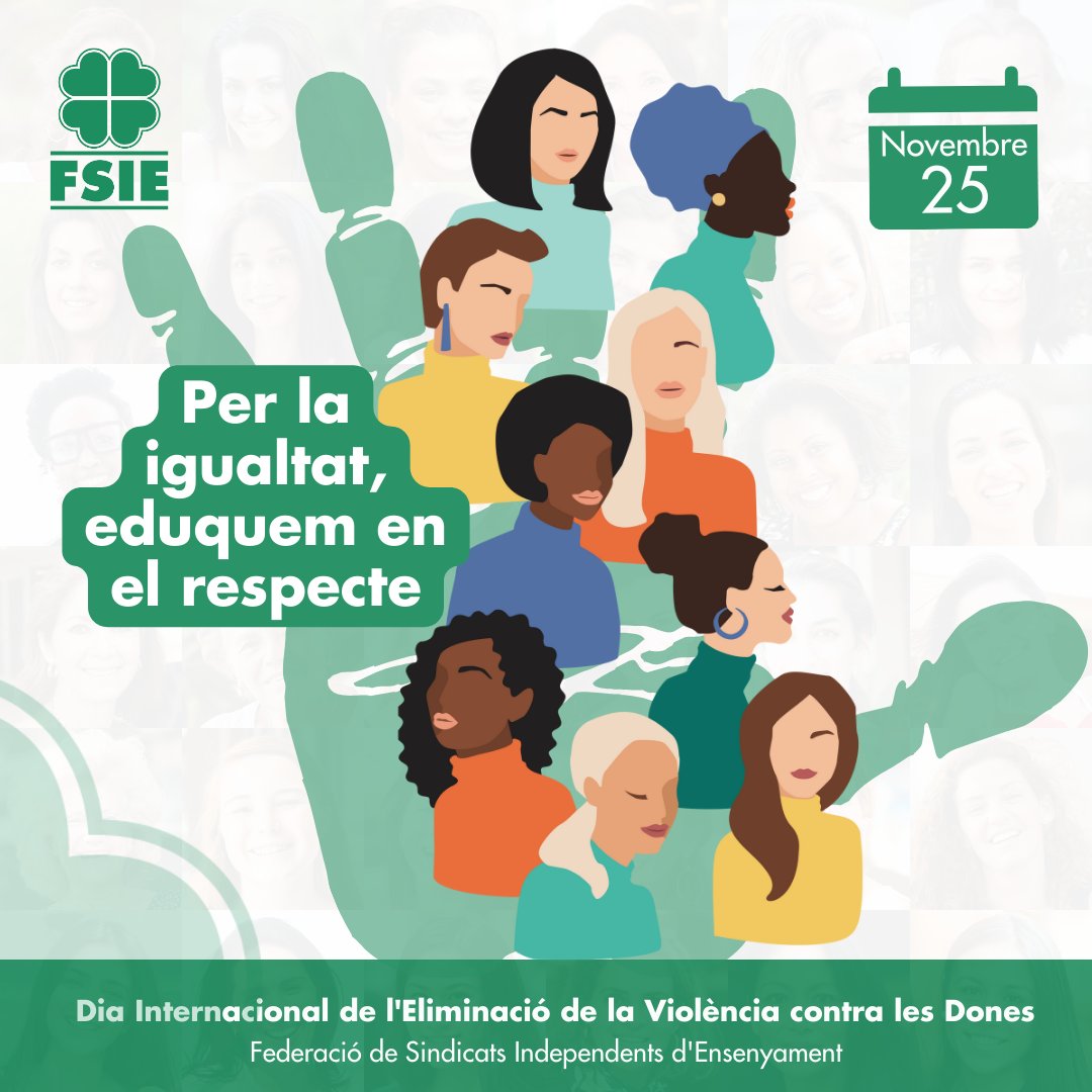 FSIECATALUNYA's tweet photo. 🌍📷 El 25 de novembre, ens unim als organismes internacionals per conscienciar sobre la violència envers les dones i unir esforços per reduir-la. "Per la igualtat, eduquem en el respecte"
https://t.co/QsHew1EyeU
#25N
#25Novembre2023
#SomFSIE📷 🍀 https://t.co/b0s4NmYMUi