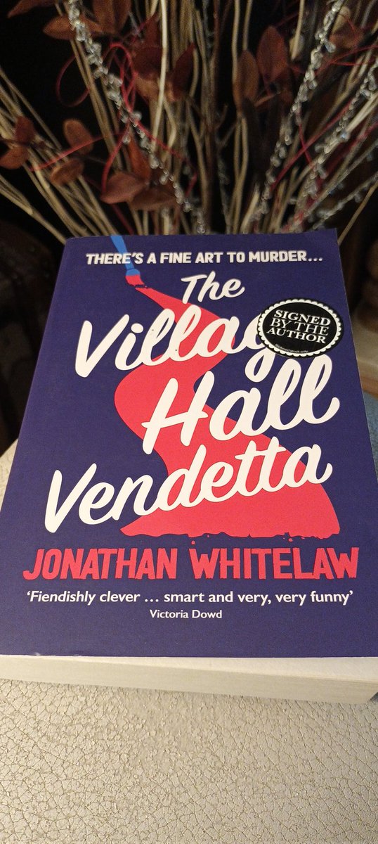 Great book mail today! ❤️ Thank you @JDWhitelaw13 for my signed copy of The Village Hall Vendetta.🥰 I won this copy in the #ChildrenInRead bidding for @BBCCiN a great cause, a great book! 🥳🥳
#BookTwitter 
@ChildrenInRead
