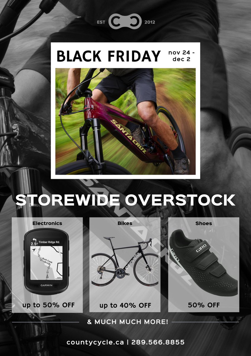 BLACK FRIDAY AT COUNTY CYCLE!