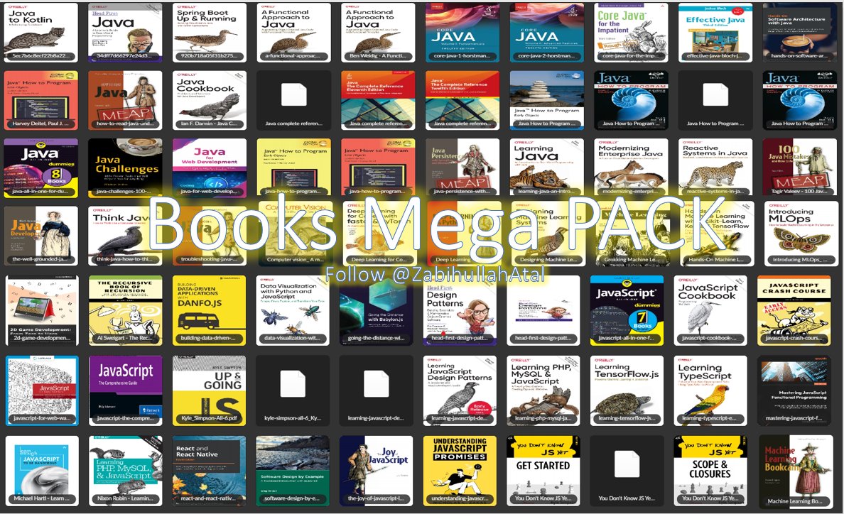 ZabihullahAtal's tweet image. 100s of Updated and Paid Programming and Computer Science Books! 

ITS ALL FREE!

Discover the following:
- Java Paid Books
- JavaScript Paid Books
- Python Paid Books
- Computer Science Paid Books
- Much More:

Let's have a WIN-WIN Deal. 

This 3-step deal is so Simple:

1.…