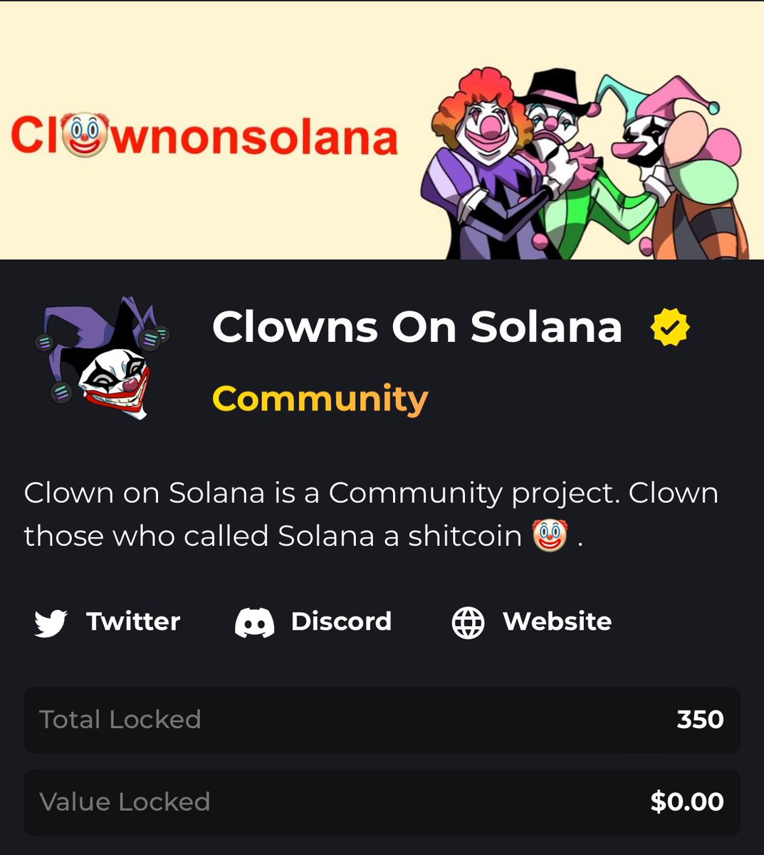 🤡🤡Exciting times 🤡🤡

70% of the Clown NFTs are now staked as earning $Clown token continues🤡

<a href="/AnybodiesNFT/">ANYBODIES</a> staking platform is superb 🔥🔥

Staking link: anybodies.com/c/clown

#Solana #SolanaSeason #OnlyPossibleOnSolana