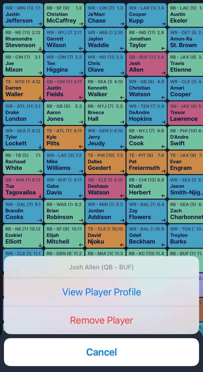 Rodin_El's tweet image. ⁦@SleeperHQ⁩ I know the draft is long over, but I keep forgetting to ask this. What happens if I click on remove player after a draft is over? Does it affect the draft or the current lineup right now? What’s the best use of that option?