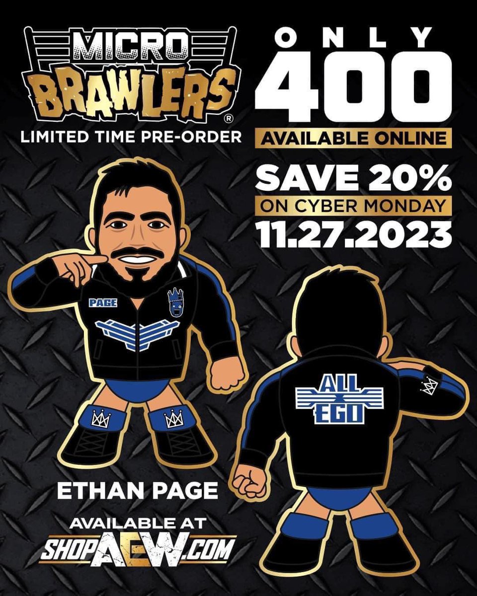 Available Tomorrow & Ready to Ship! Plus a 20% Cyber Monday Deal! Starting  at 1PM ET Ethan Page & Tay Melo's Micro Brawlers will be…