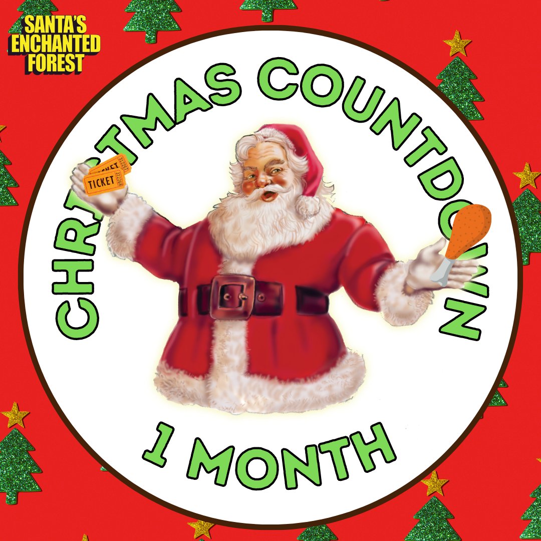 santasenchanted's tweet photo. One more month until our favorite day of the year! 🎄🎁⛄ #TistheSeason #SantasEnchantedForest https://t.co/r1X9ndSAr5