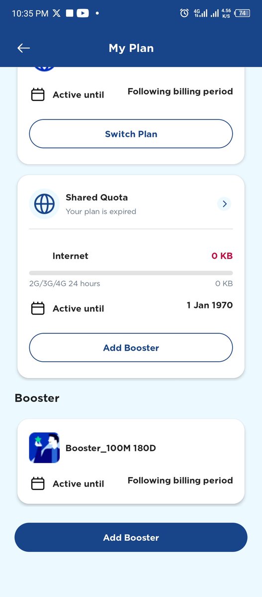 pino_cloud's tweet photo. @xlhomeid min ini maksudnya gimana?
Shared quota tiba2 ndak bisa di pake, pas di cek masa aktif ke 1 jan 1970...
😂 https://t.co/yFBAvufmNH