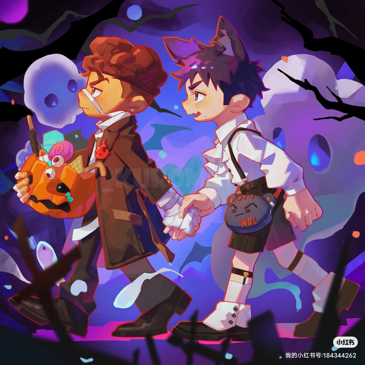 #リョ三 #宫三 
 TRICK OR TREAT