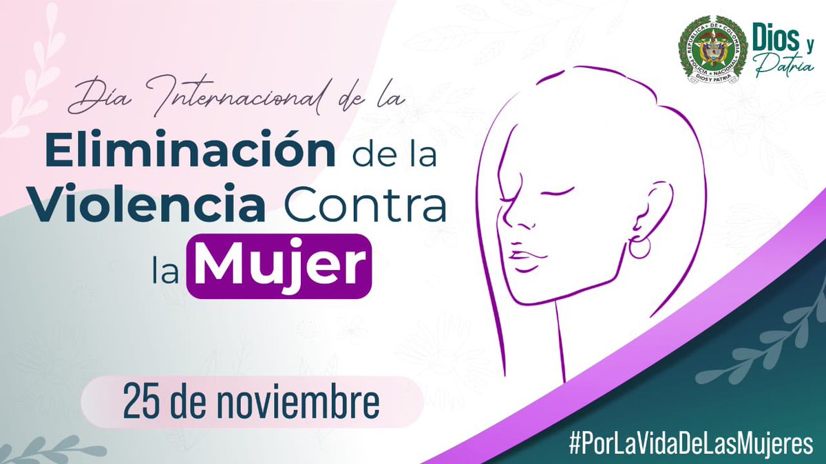 Hoy conmemoramos el 'Día Internacional de la Eliminación de la Violencia contra la Mujer', desde la Jefatura Nacional del Servicio de Policía trabajamos incansablemente en la prevención brindando atención diferencial a través de nuestra estrategia #EMFAG y la #PatrullaPúrpura