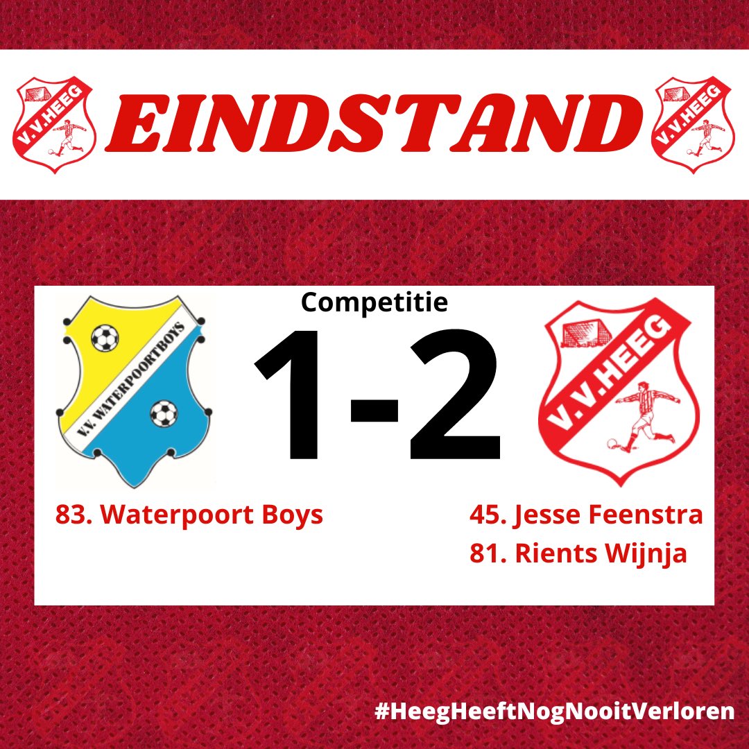 Eindstand!!! ❤️🤍