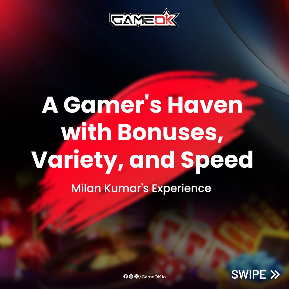 BLove_Games's tweet photo. ✨ Milan Kumar shares his gaming experience with GameOK!

Be one of the many who enjoy GameOK!

🎮 Play Online Now! (Link in Bio)

🎁 Sign Up Bonus
💰 Deposit Bonus
🌟 Unlimited Winnings
🌐 Premium Websites
🔴 Live Gaming
💸 24/7 Withdrawals
📢 24/7 Live Gaming
👩‍💼 Live Dealers
🪙 BFIC Accepted Here!

#GameOK #BLoveGames #BFIC #GameFi #BlockchainTechnology #PlayToEarn #Teenpatti #DragonTiger #CardGames #CardGame #Roulette #BlackJack #Casino #OnlineCasino #CasinoOnline #CasinoRoyale #CasinoGames #LiveCasino #CryptoCasino #PlayAndWin #LiveCasinoMalaysia #Poker #PokerOnline #PokerLife #PokerOnlineIndonesia #WSOP #포커