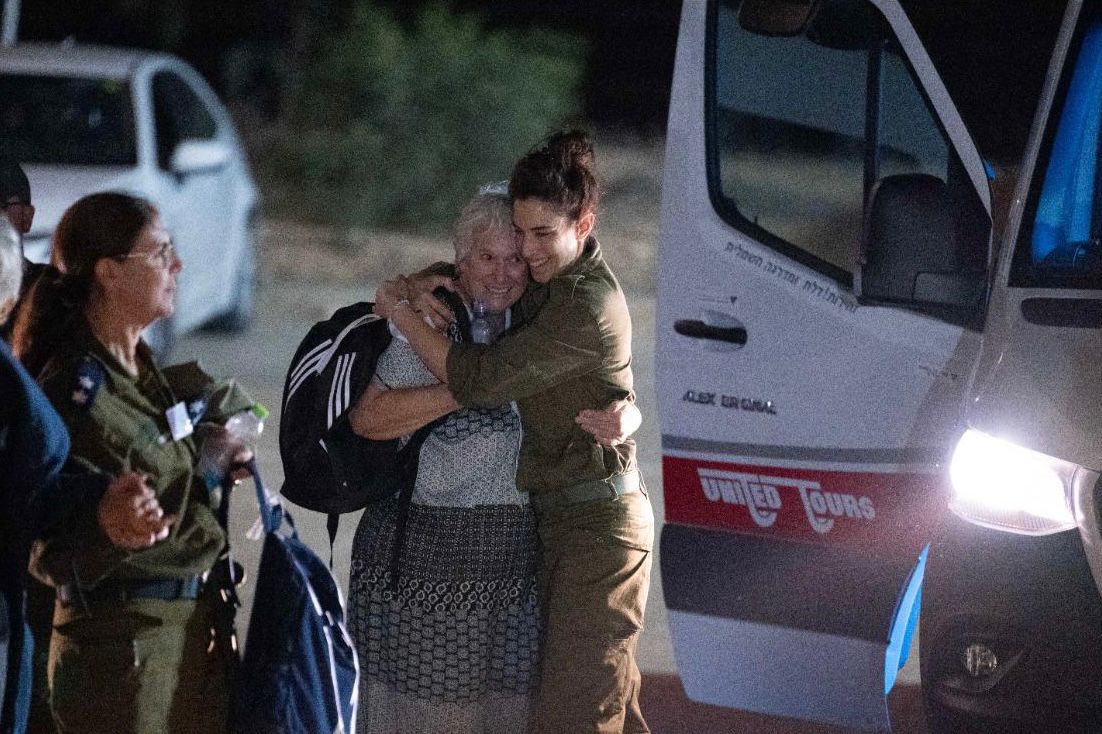 IsraelinUSA's tweet photo. They're home.

13 of our hostages were released yesterday.

#BringThemAllHome