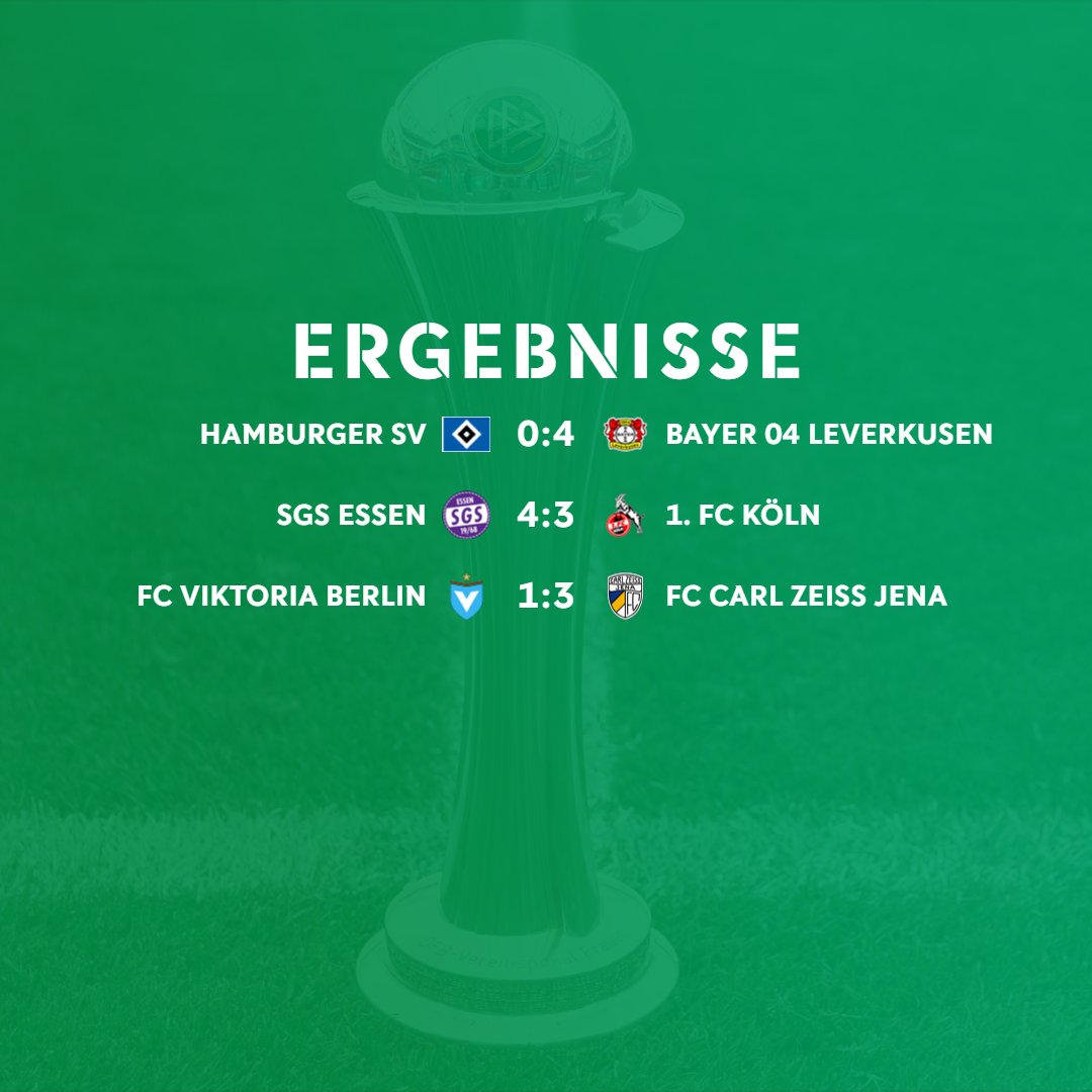 DFB_Frauen's tweet photo. ⚽💥 Herzlich willkommen im 🏆-Viertelfinale, @bayer04fussball, SGS Essen und @FCCFrauen! 👏

#DFBPokalFrauen #ViaColonia | 📸 Imago https://t.co/v0JG9Tg2Um