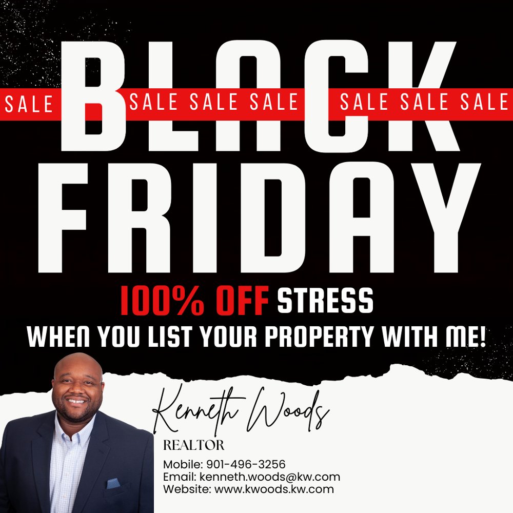 Open doors to savings this Black Friday! 🏡✨
Score exclusive deals on your dream home. Don't miss out! 🗝️🎁

#BlackFridayHomeDeals
#UnlockSavings
#KennethWoods
#KennethWoodsRealEstate
#HomesForSale
#HouseHunting
#RealtorMemphis
#MemphisHomes
#MemphisRealEstate
#DeSotoCounty