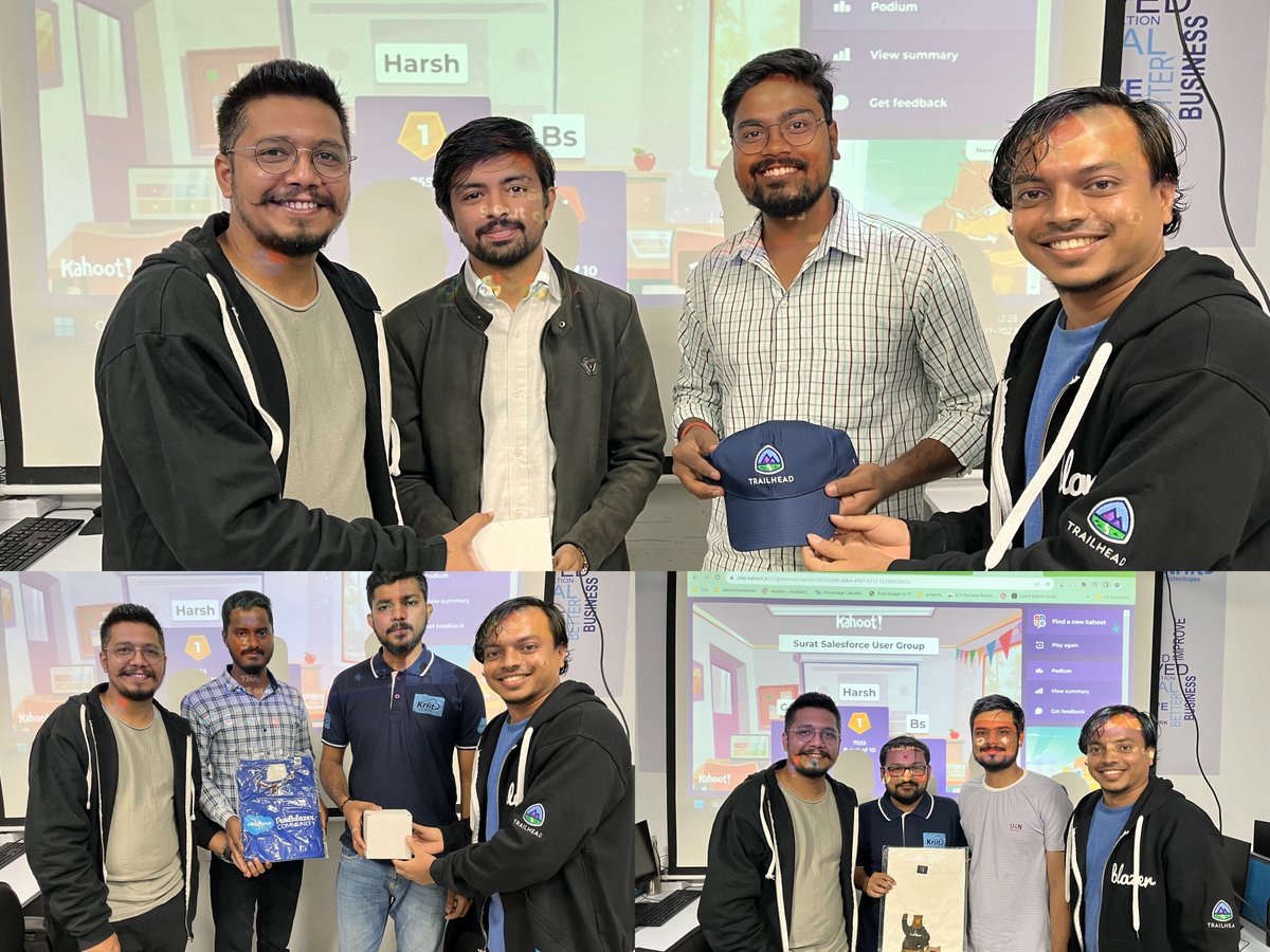 Grateful and proud of our amazing team for clinching victory in the Financial Services Cloud quiz! 🏆 your hard work and dedication truly paid off. #teamsuccess #Salesforce #SuratSFDC #Surat #trailblazercommunity