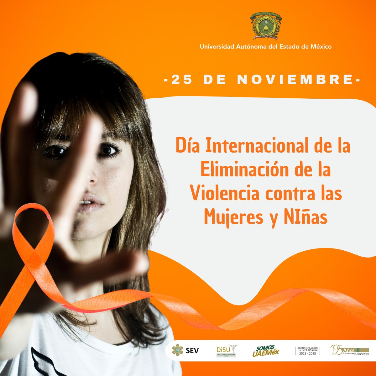 #25deNoviembre Conmemoramos el Día Internacional de la Eliminación de la Violencia contra las Mujeres y Niñas. Renovamos nuestro compromiso de ser agentes de cambio para construir un mundo donde todas las mujeres vivan sin miedo. 

#SomosUAEMéx💚💛
#SaludUAEMéx
#SEV