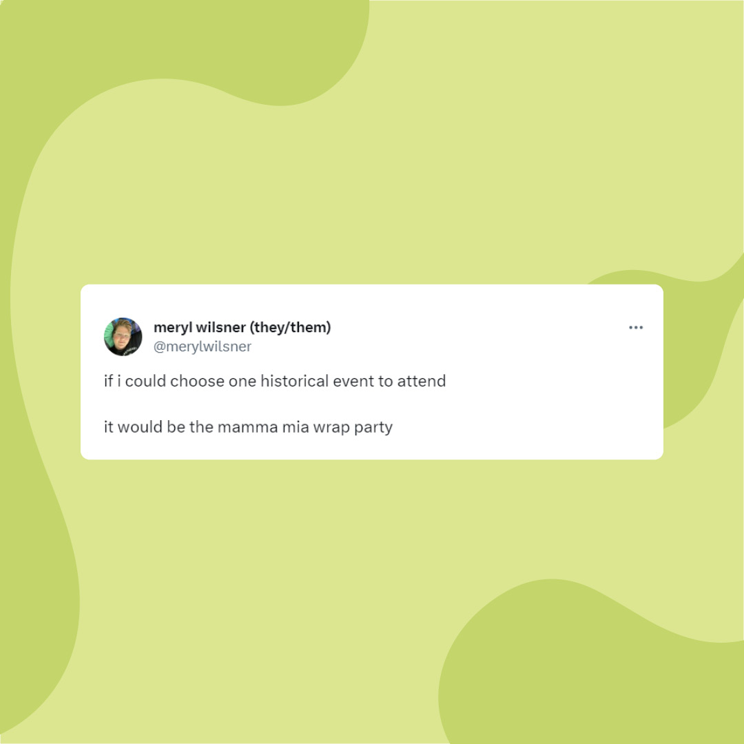 If there was one thing these Dancing Queens would have needed, it would be a few cases of Bounce Back 💃⛵️

📸 tweet via <a href="/merylwilsner/">meryl wilsner (they/them)</a> on X