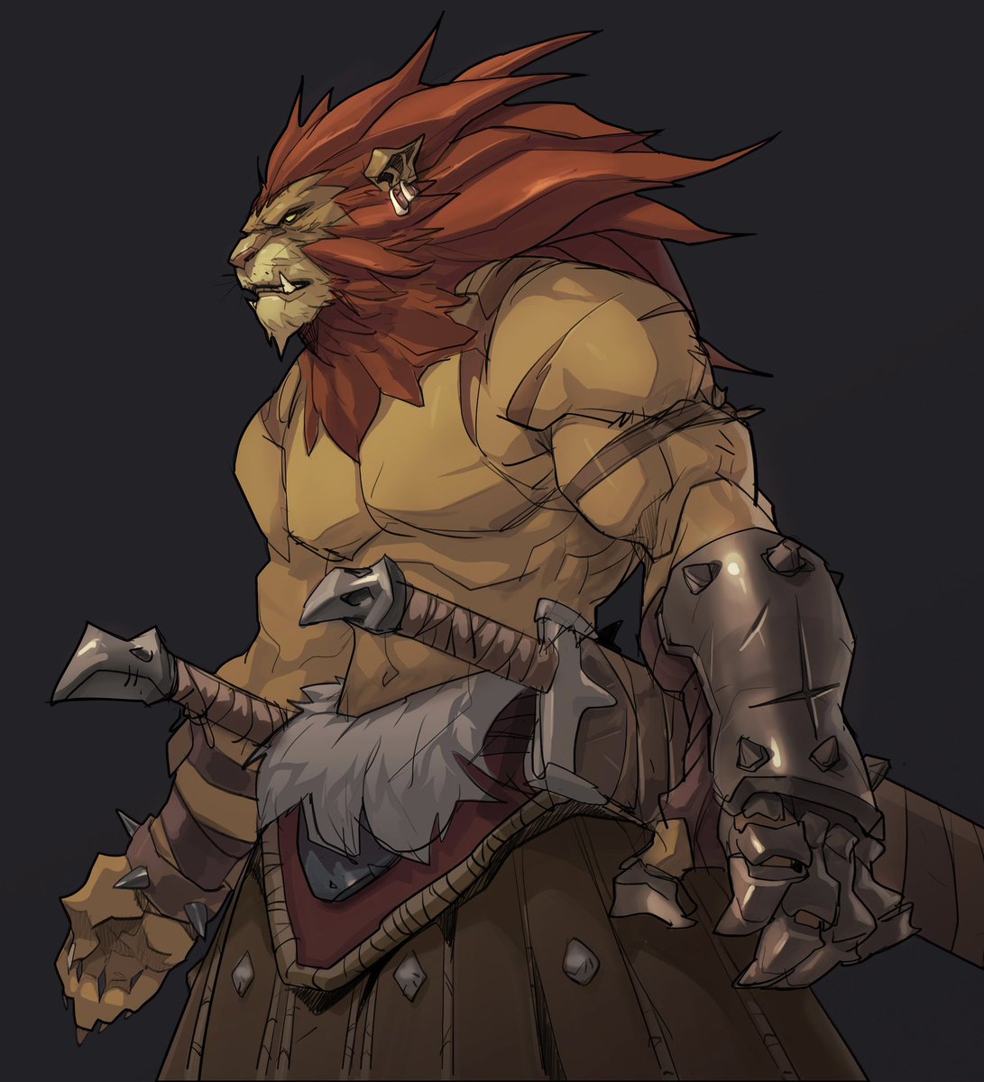QRT with your fav fanart piece you’ve drawn

Lyko from Battle Chasers: Nightwar was super fun to draw 🦁! 
#characterdesign #battlechasers