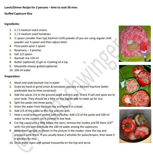 julianschwinger's tweet image. @sasssdad 
#30MinRecipe
#StuffedCapsicumRice