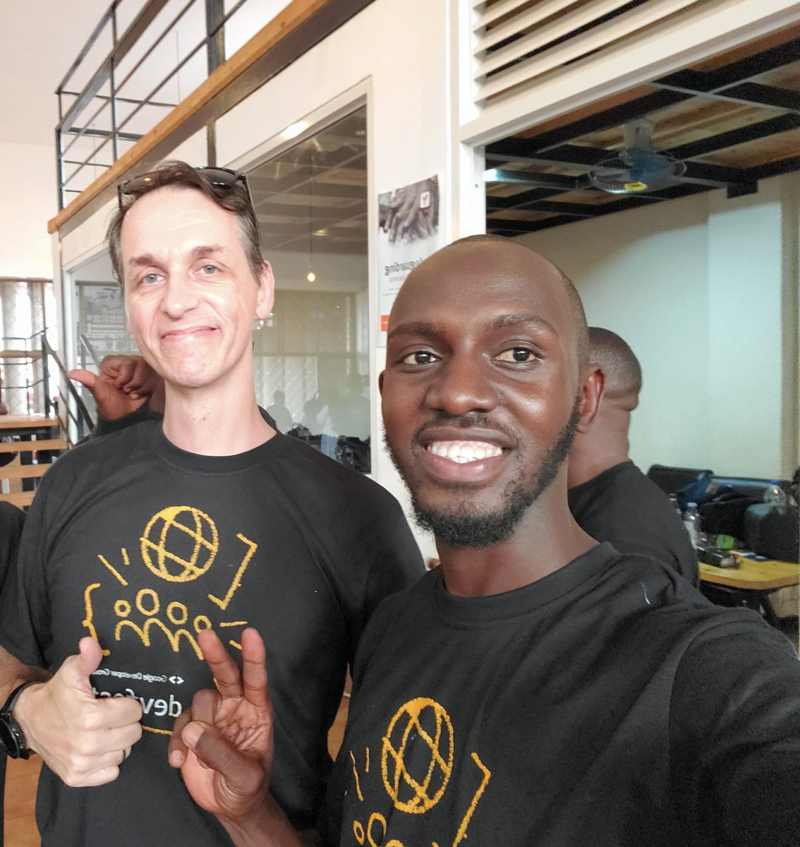 GeoXhacker's tweet image. Guess who I finally met in person? @JKirstaetter  
#DevFest #DevFestJinja #gdgjinja