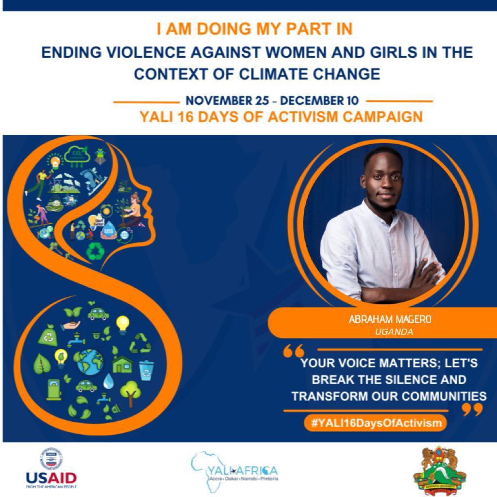 Man was commissioned by God to love the woman, violence against the same is a total rebellion to God and the purpose for which man was created. 
We must stand up as young men to say enough is enough of this vice! 

#16DaysOfActivismAgainstGBV 
#YALI16DaysOfActivism