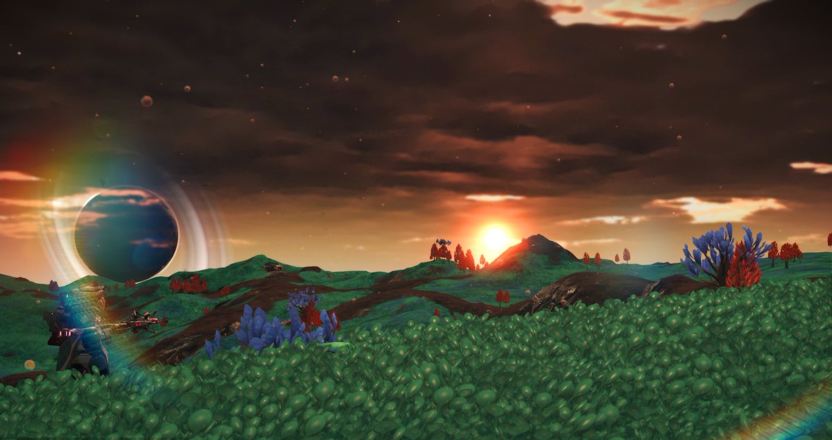 TrueGRIZZLED's tweet image. Lovely sunset in @NoMansSky @hellogames