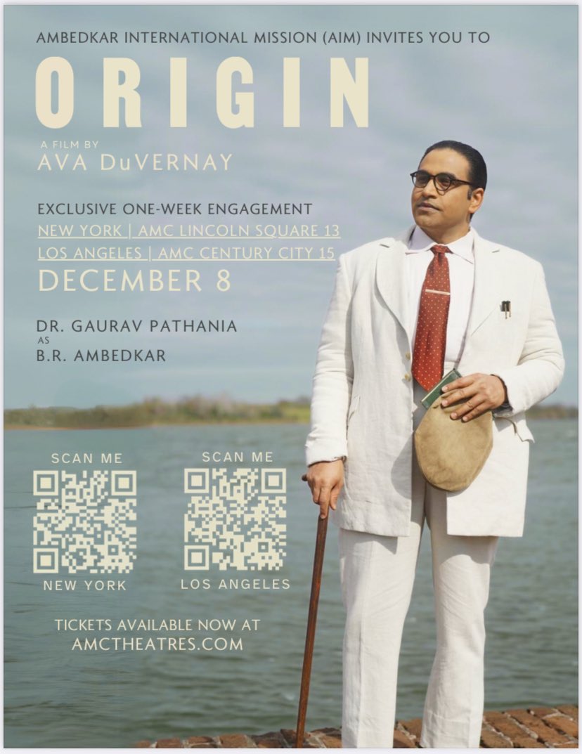 Much awaited #movieORIGIN by #AvaDuVernay is about to be released in theatres, all us Ambedkarites are very excited as the movie showcases few significant events from Babasaheb’s life.