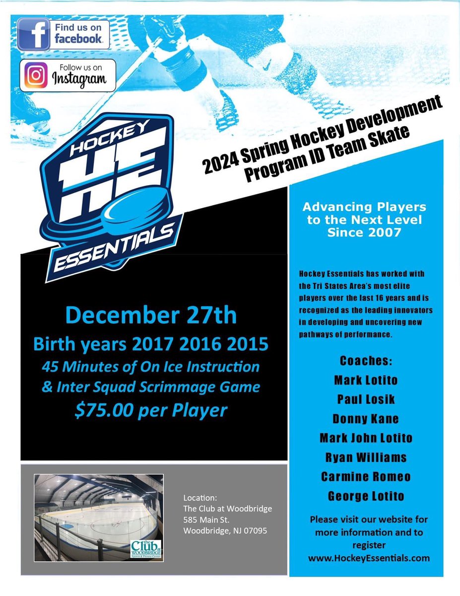 2024 Spring Team ID Skate 2017 2016 2015 birth years. 

December 27th