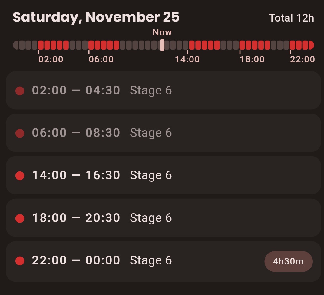 What the actual <a href="/Eskom_SA/">Eskom Hld SOC Ltd</a>  ... Over 12 hours a day of no electricity over the past few days... #loadshedding #stage6