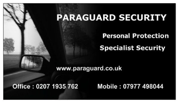Executive Protection 24hrs a day, contact us at any time