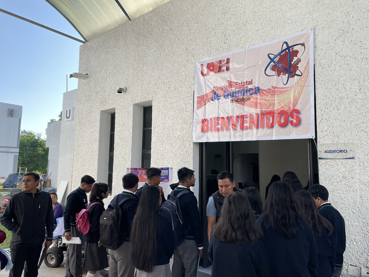 Ya estamos en la Olimpiada Estatal de Química sede Huejutla. Gracias a la Escuela Superior de Huejutla de la <a href="/UAEH_OFICIAL/">UAEH</a> por su hospitalidad. Mucha suerte a todos <a href="/OlimpQuimHgo/">Olimpiada Quimica Hidalgo</a>