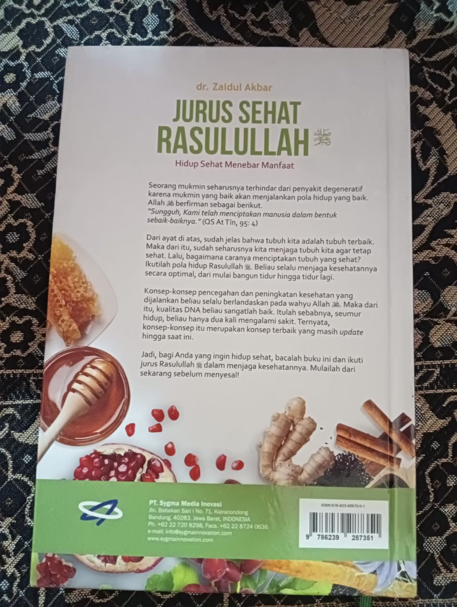 yrimiiese's tweet photo. (PRELOVED)

Buku Jurus Sehat Rasulullah karya Dr. Zaidul Akbar Original

‼️ Only 48k ‼️

https://t.co/iquxs9nIW8

tips and trick buat yang  mau diet ala Rasulullah.

#bukubekas #prelovedbuku #wts #zonajajan #zonauang️ #kajianislam #dietsehat https://t.co/hXe68YvIjs