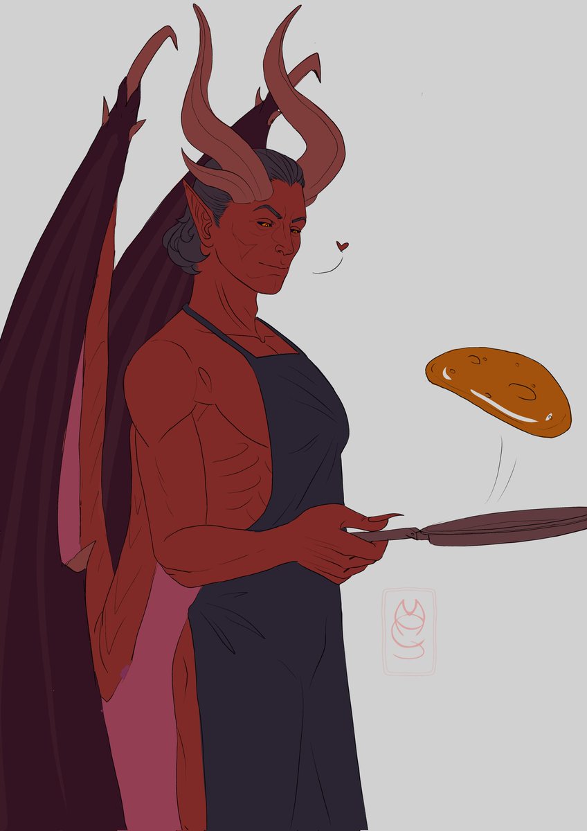 Raphael bakes pancakes (don't ask)

#baldursGate3