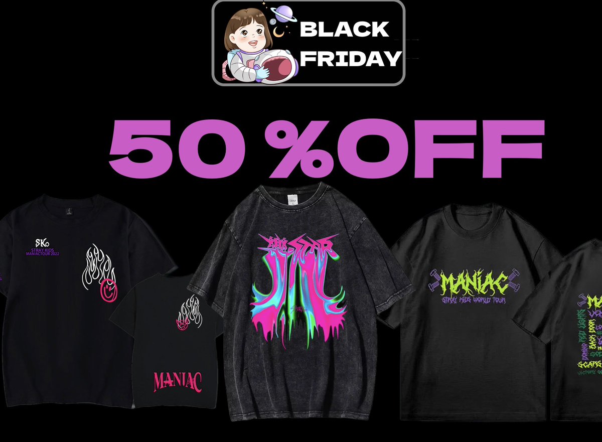 50%OFF ON OUR ENTIRE SKZ T-SHIRTS COLLECTION 💜#BLACKFRIDAY SHOP ➡️ kpopuni.com/product-catego…