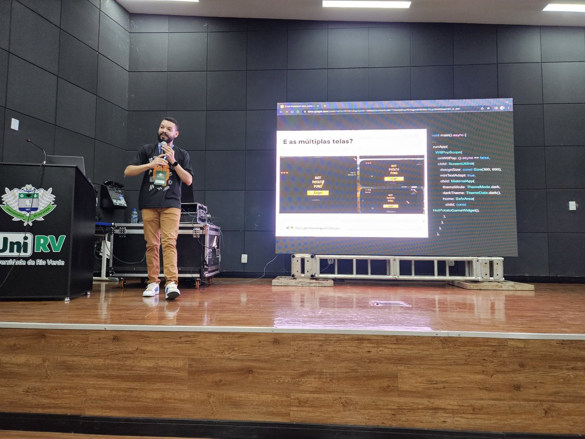 tacioSmedeiros's tweet photo. Dia de falar de #Flutter + #Flame no #devfestrioverde2023 #devfes. Foi fantástico! https://t.co/OI4mIjbL7x