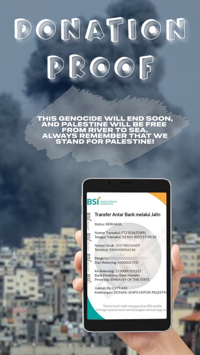 jenfsberbagi's tweet photo. With a high sense of humanity for Palestine, we truly give this donation for them. We thank everyone who donated and humbled their hearts for Palestine. Hopefully our donation can be useful for all of them. 

Sincerely, 

jenfsberbagi https://t.co/fTP2tozDtl