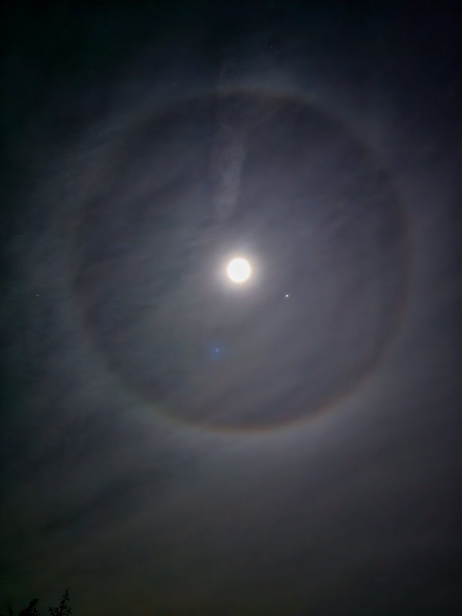 Awesome moon halo in the sky tonight! @scenesfromMK @StormHour @TheParksTrust @UK_Astro #moonhalo #moondog #Astrophotography #moon