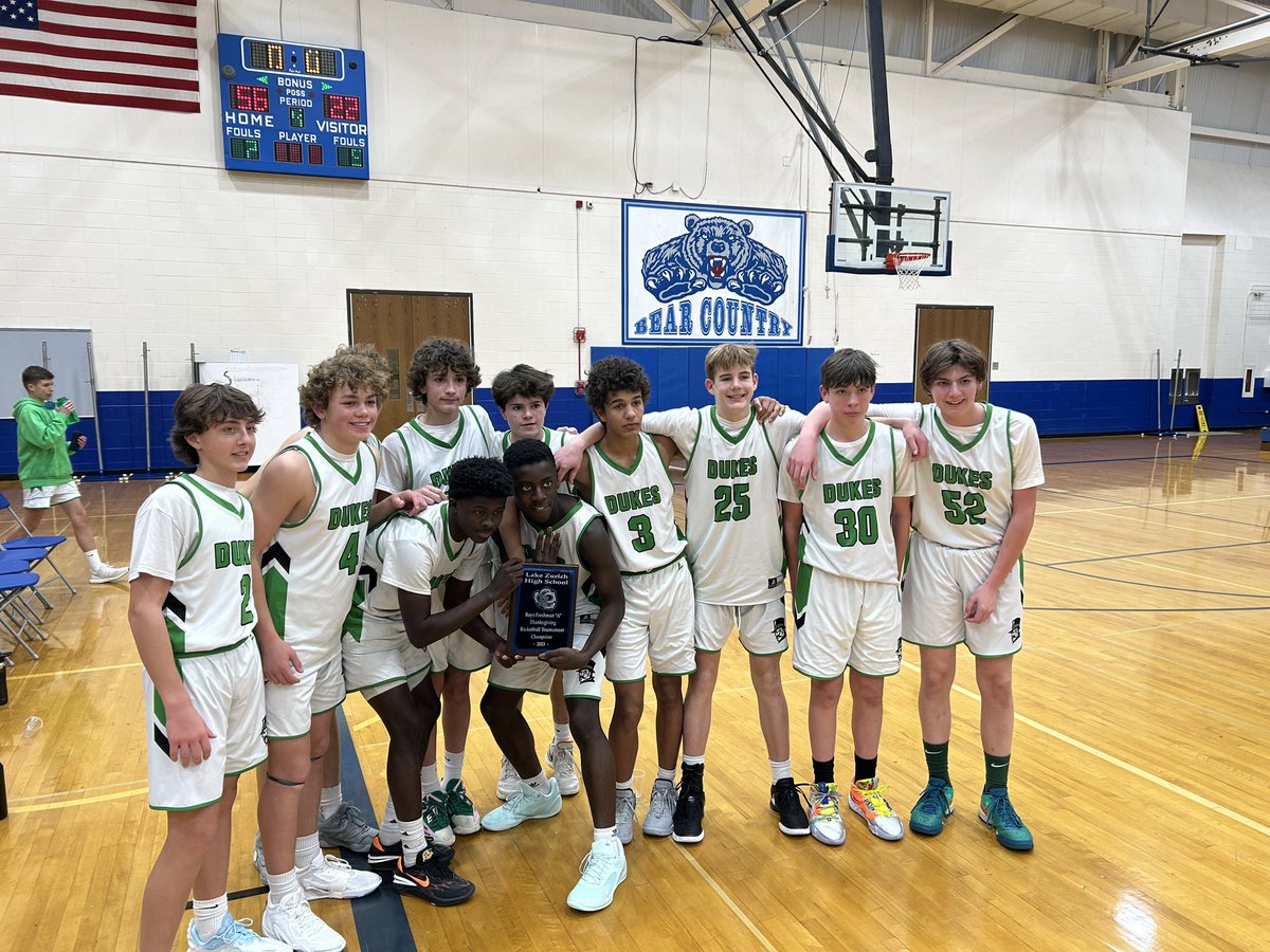YorkDukesBB's tweet photo. Congratulations to Coach Nardi and both Freshmen teams in winning the Lake Zurich Freshmen Thanksgiving Tournament. Both teams went 4-0 @YorkAthletics https://t.co/BiymcQhyef