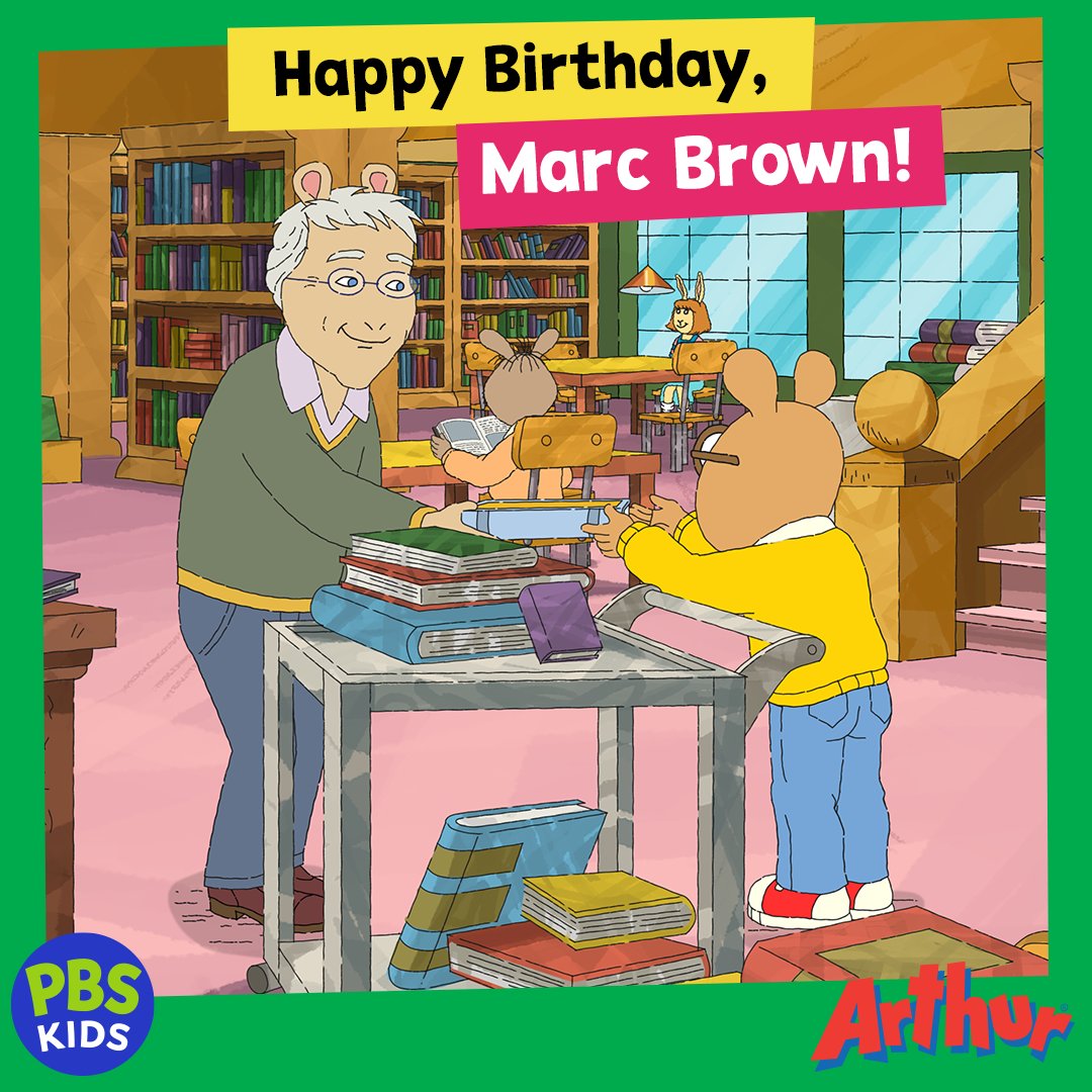 It’s Marc Brown’s birthday! Time for an @arthurpbs shaped birthday cake!