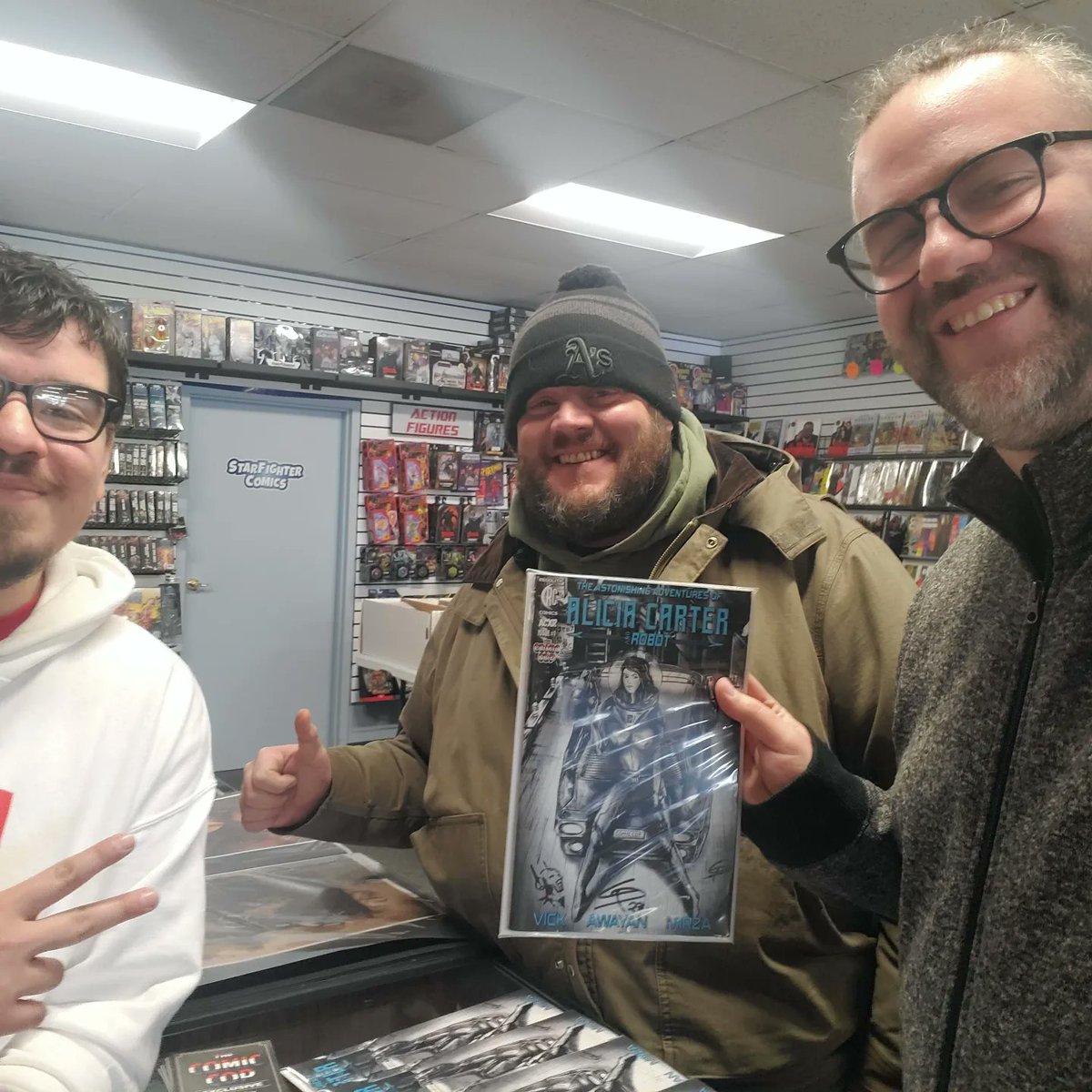 BambooPanel's tweet photo. We love seeing creators do their thing.  Congrats to Gabriel Perez on his variant cover he did representing Nebraska Comic book retailer,  The Comic Cop!  Gabriel is already working on a really cool contribution for our debute issue, Kosmotrope #1 as well and we are thrilled. https://t.co/lEqgcO2QpT