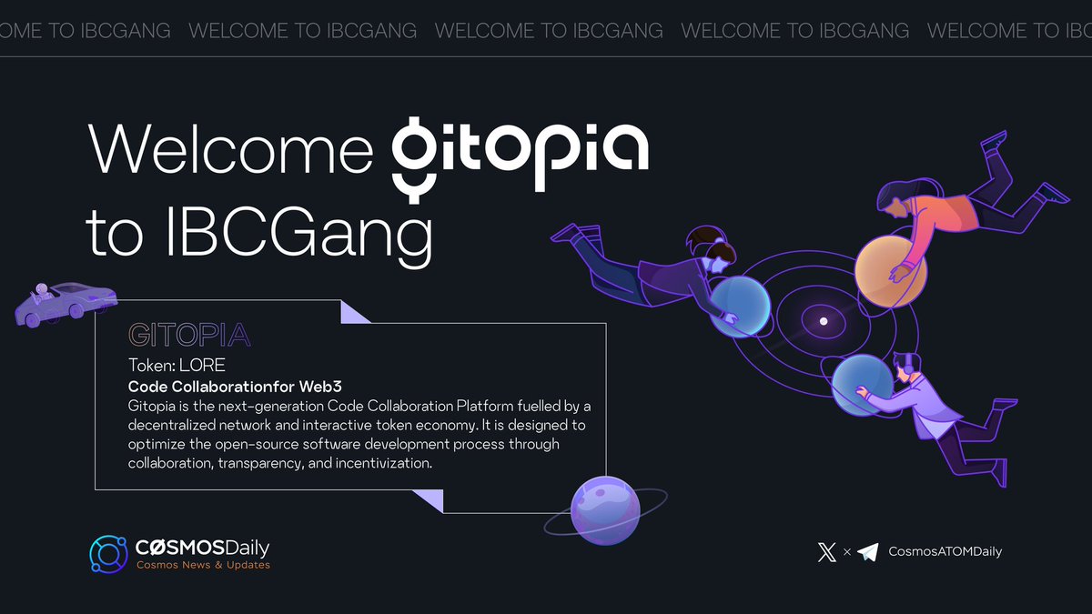 Bera_Daily's tweet image. 👋Welcome #Gitopia to IBCGang 👋 

⭐ @gitopiaDAO is a new member of the ⚛️ #IBCGang Family. 

Now you can track their IBC data on @MapOfZones 

$LORE
🧵👇