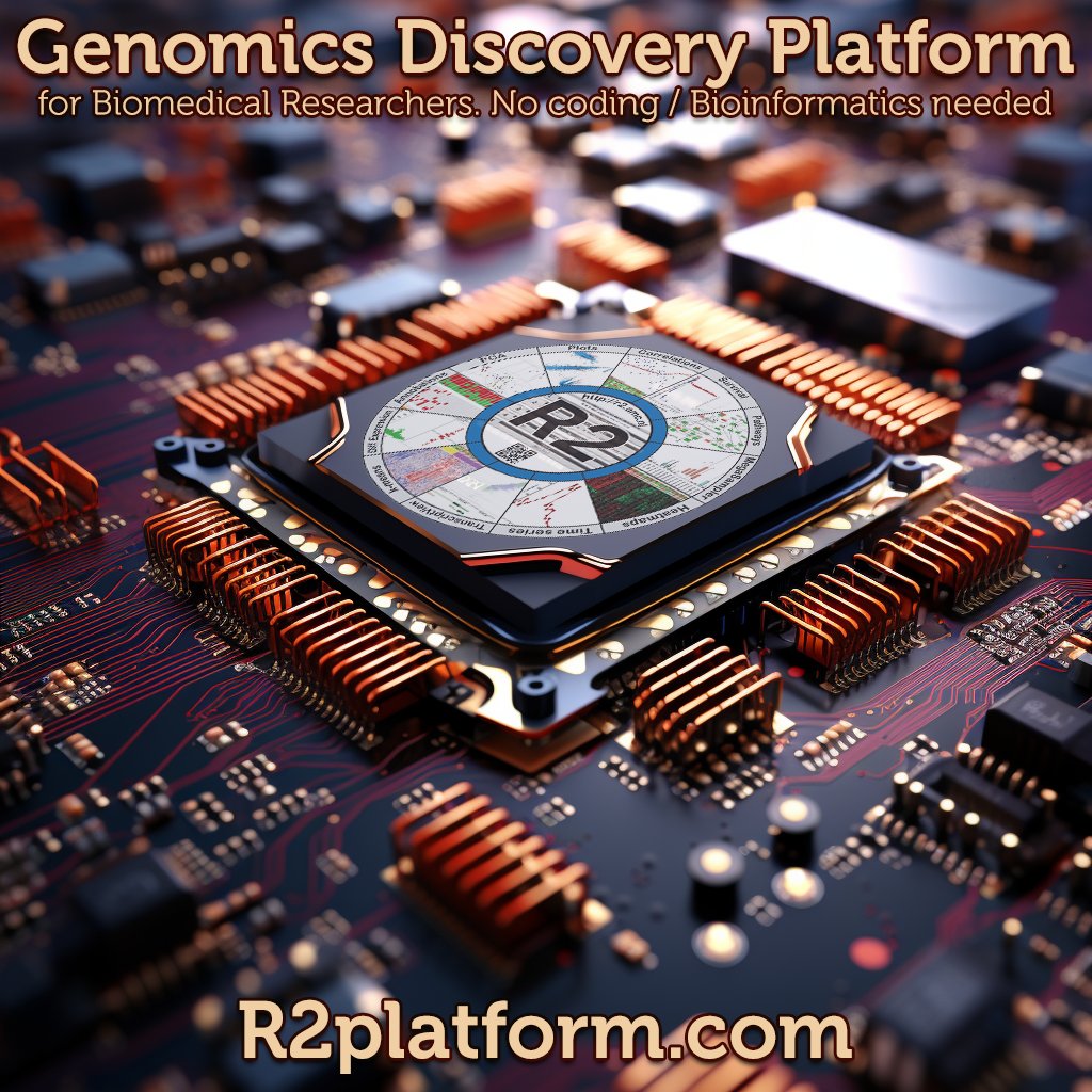r2_platform's tweet photo. Ready to supercharge your biomedical research? Discover #R2Platform - your FREE gateway to #genomics #NoCode #DataScience. Dive into data science effortlessly at https://t.co/ZrQJ6Hgur6. With 2450+ cites, R2 is a trailblazer in advancing science. Don't miss out - register now! https://t.co/0Yag7xmbUK